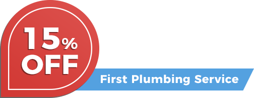 15% Off First Plumbing Service Discount Discount-Badge - The Local Plumber Melbourne