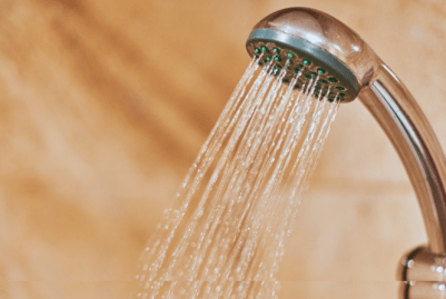 Hot water from shower