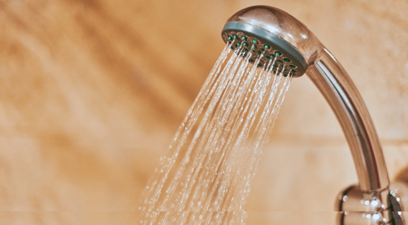 Hot water from shower